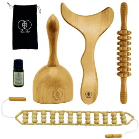 196852930449 RUTELO Wood Therapy Massage Tools Wooden Roller