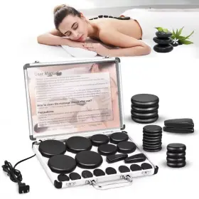 379760657628 SLIMSTY Stones Massage Set Basalt Heater Sto Kit