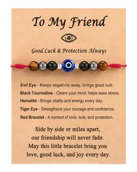 Tarsus Tar-646-friend Evil Eye Bracelets Adjustable Red Bracelet For Women Men Lucky Prote