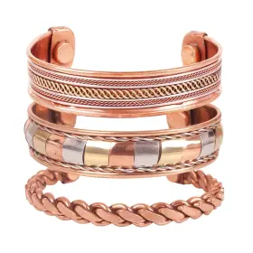 KRBRA014-03--C TOUCHSTONE Copper Bracelet Tibetan Forged High