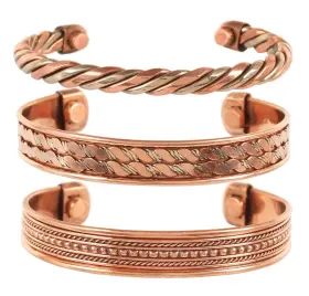 KRBRA018-01--C TOUCHSTONE Copper Bracelet Tibetan Forged High