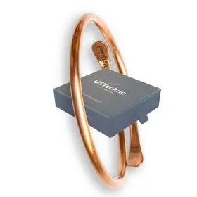 Usteckno Ustam-4mm-us07br Hand Forged 100% Pure Copper Bracelet. Made With Solid High Gauge And