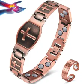 USK0627001 VICMAG Men Copper Bracelet Double Row Solid Pure