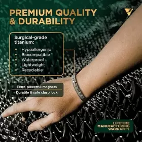 MMB01 VIGOR WAVE United Magnetic Therapy Titanium Bracelet #2