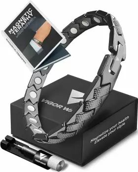 MMB01 VIGOR WAVE United Magnetic Therapy Titanium Bracelet