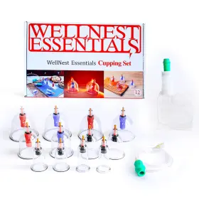 WNE-CS-12 WELLNEST ESSENTIALS Cupping Set Massage Therapy Wi