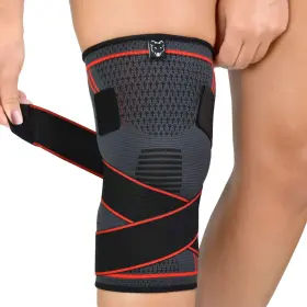 804879544296 WOLF THERAPEUTICS Knee Compression Sleeve Wrap