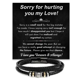371475208926 XUKAENUS Im Sorry Bracelet Men Forgive Me Iftm