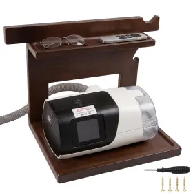 761923981776 YCQDDA Cpap Bedside Organizer Hose Holder Wooden