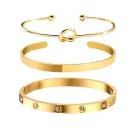 JGSZ-LJ005 YOUNGGRACE Stackable Bracelets Women Pack Heart