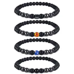 162590796443 ZHUANMONI Anti Swelling Obsidian Anklet Magnetic