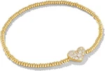 Kendra Scott Ari Pave Crystal Heart Stretch Bracelet Fashion Jewelry For Women. Fixed Price $39.99.