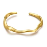 Woworama Teardrop Gold Cuff Bracelets For Women Adjustable 18k Plated Ch.... Fixed Price $22.01.