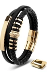 Serasar Premium Leather Bracelet Men Stainless Magnetic Clasp 7.5 W/ Gift Box. Fixed Price $27.95.