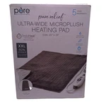 Pure Enrichment Purerelief Xxl Ultra-wide Microplush Heating Pad 20 X 24 In Grey. Fixed Price $30.00.