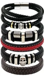 Leather Bracelets For Men 5pcs, Fashion Men's Bracelet And Steel Brai.... Fixed Price $25.16.
