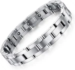 Feraco Magnetic Bracelet For Men Titanium Stainless Steel Therapy Silver W Tool. Fixed Price $34.99.