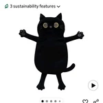 Cuckool Microwaveable Moist Heat Pad Medium Black Cat 17''x9'' Pain Relief. Fixed Price $22.67.
