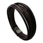 Murtoo Mens Leather Bracelet Cowhide Multi-layer Braided 7.5", Brown. Fixed Price $36.17.