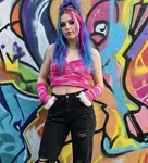 Knitted Emo Vest Top & Fingerless Gloves Set White Pink Size 8 - 12 Punk Vs4. Fixed Price $33.81.