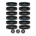 Inkstone (12-pack Motivational Wristbands - Believe, Dream, Greatness Silic.... Fixed Price $28.69.