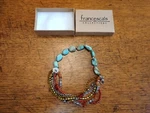 New Francescas Collections Bracelet Strands Mixed Stones Amber Turquoise Nib Nwt. Fixed Price $19.99.