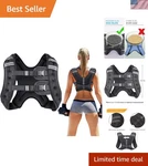 Ergonomic Adjustable Weighted Vest For Men & Women 8-30 Lbs - Ultimate Comfort. Fixed Price $38.99.