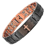 Magenergy Copper Cross Bracelet For Men - 9.0 Inch, Black-matthew 6:9-13. Fixed Price $36.74.