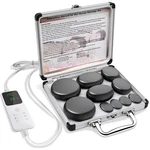 10 Pcs Basalt Hot Stones Massage Set With Temperature 10pcs, Black. Fixed Price $64.99.