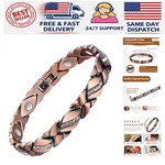 Stylish Ultra Magnetic Pure Copper Bracelet With Crystals - Gift-ready Jewelry. Fixed Price $34.99.