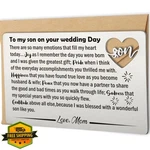 Yodocamp Son Wedding Gift Wallet Card Insert From Mom. Fixed Price $20.00.
