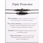 Qqzsjewls Triple Protection Bracelets Negative Energy Blocker, Black Tourmali.... Fixed Price $20.87.