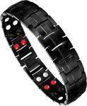 Feraco Mens Bracelet Magnetic Titanium Steel 4 Elements Magnets Bracelet, Black. Fixed Price $32.99.