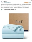 Evercool+ Starter Sheet Set, Full (no Flat Sheet) Light Blue. Fixed Price $149.99.