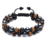 Haskare Triple Protection Bracelet For Men - Genuine Tigers 7.1 -8.1 , Multi. Fixed Price $37.39.