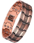 Feraco Men's 3x Magnetic Copper Bracelet - Tyre Carved, 3800 Gauss. Fixed Price $29.95.