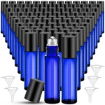Seewey 96x 10ml Blue Glass Essential Oil Roller Bottles W/ Openers Funnels. Fixed Price $76.42.