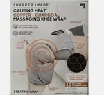Calming Heat Knee Wrap By Sharper Image Weighted Copper & Charcoal, Heating. Fixed Price $27.98.