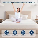 10% Sliver Fiber Grounding/earthing Flat Bed Sheets With 2 Cord+ 1 Bracelet. Fixed Price $86.12.