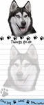 Siberian Husky Die Cut List Pad/note Pad With Magnetic Back. Fixed Price $10.99.