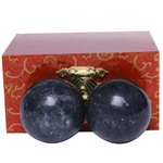 Brabud 1.4'' Chinese Exercise Baoding Balls Dark Grey Marble Health Stress Re.... Fixed Price $19.86.