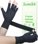 Semikk Copper Arthritis Gloves For Women Men, Fingerless Compression F.... Fixed Price $17.88.