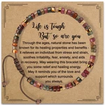 Zokcc Inspirational Gifts Bracelets 7 Inch, A-a Jasper Stone-life Is Tough. Fixed Price $17.09.