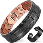 Magenergy Copper Bracelet For Men, 3x Strength Black Tread-carved+ring. Fixed Price $33.85.