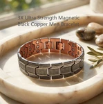 3x Ultra Strength Magnetic Black Copper Men Bracelet Vintage Therapy Energy Heal. Fixed Price $15.49.