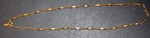 Nikken Magnetic Faceted Bar Link Chain Necklace Gold Tone 18-20". Fixed Price $80.00.