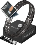 Vigor Wave Magnetic Therapy Titanium Bracelet For Men, Gunmetal New. Fixed Price $47.00.