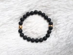 Luxar Men's Handmade Medium Stretch Bracelet (double 18k Plated Gold Beads) New. Fixed Price $29.99.