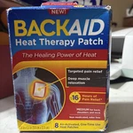 Backaid Heat Therapy Patch, Air-activated Therapeutic Heat, 8 Count, White. Fixed Price $12.99.