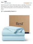 Evercool+ Starter Sheet Set, Queen, Queen (no Flat Sheet) Light Blue. Fixed Price $149.99.